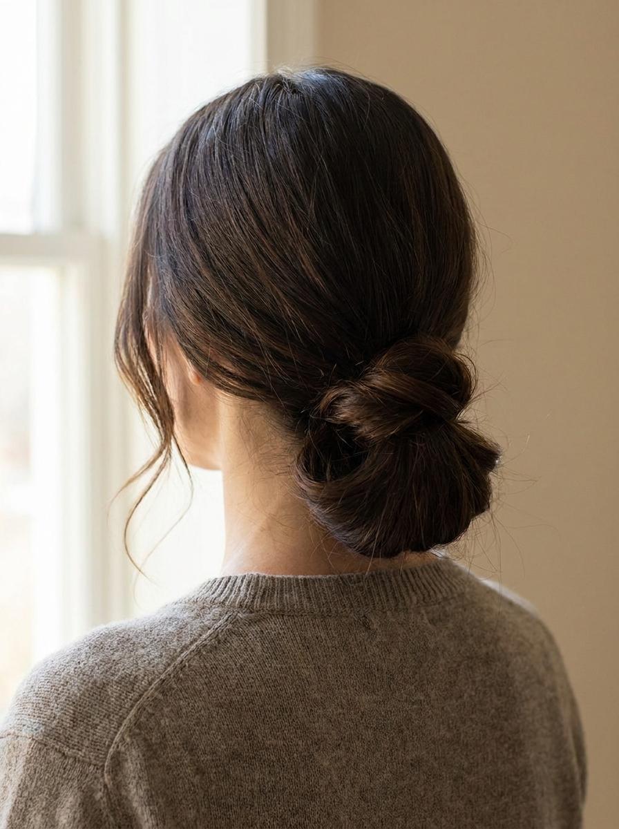 Eleganter Low Bun - schöne Frisur für lange Haare